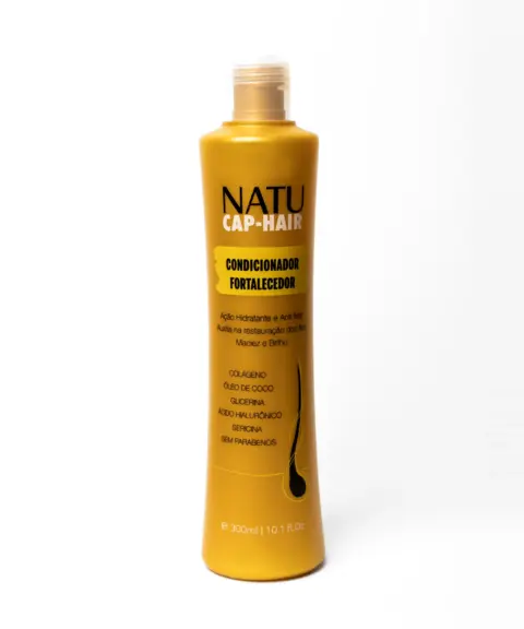 Condicionador Fortalecedor Natucap Hair, frasco em fundo branco