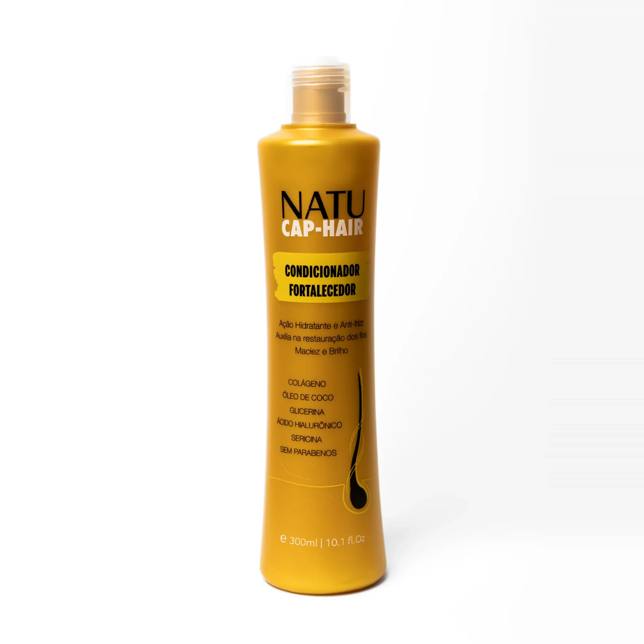 Condicionador Fortalecedor Natucap Hair, frasco em fundo branco