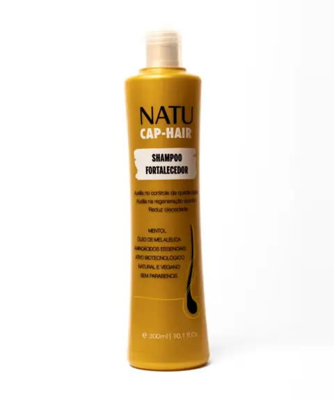 Shampoo Fortalecedor Natucap Hair, frasco em fundo branco