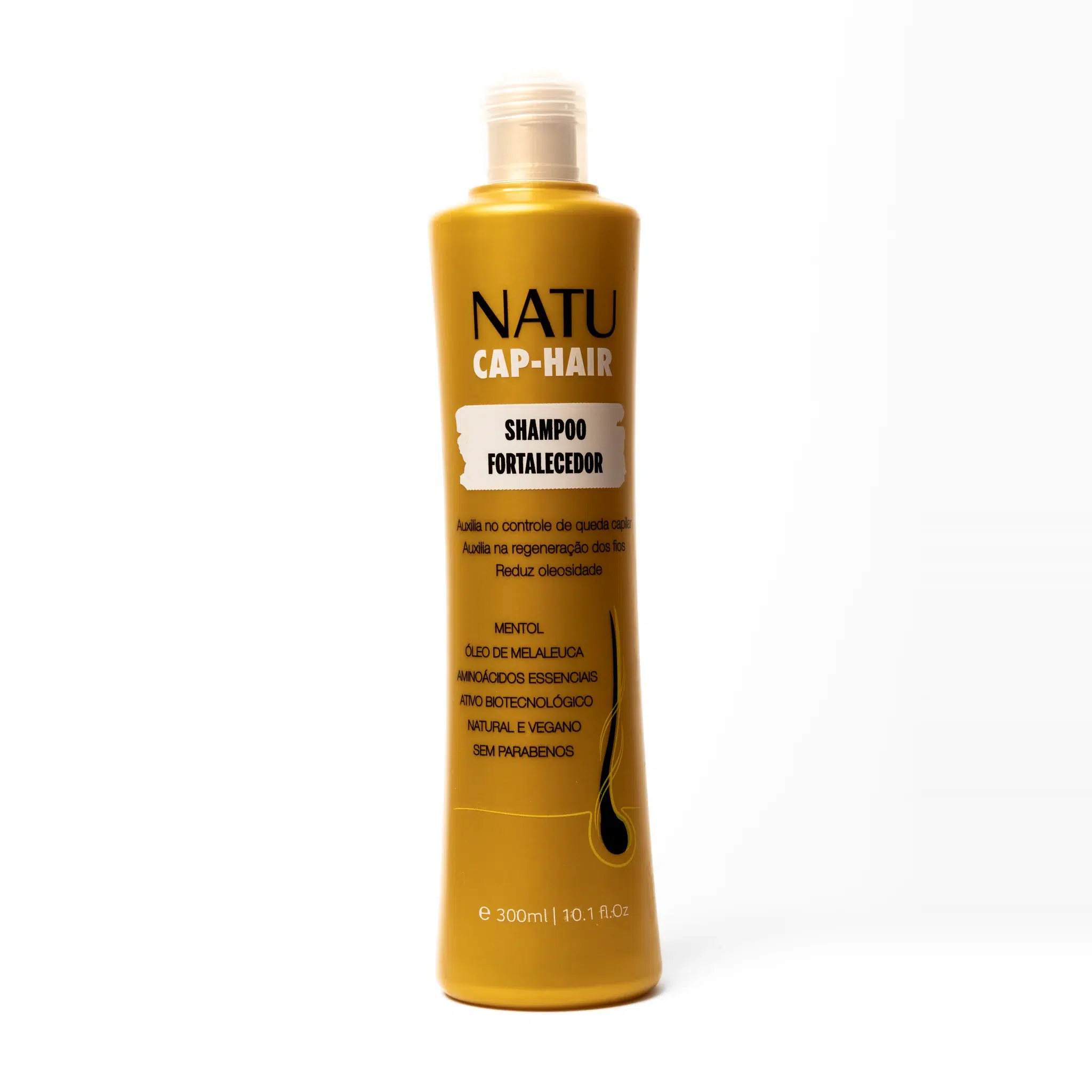 Shampoo Fortalecedor Natucap Hair, frasco em fundo branco