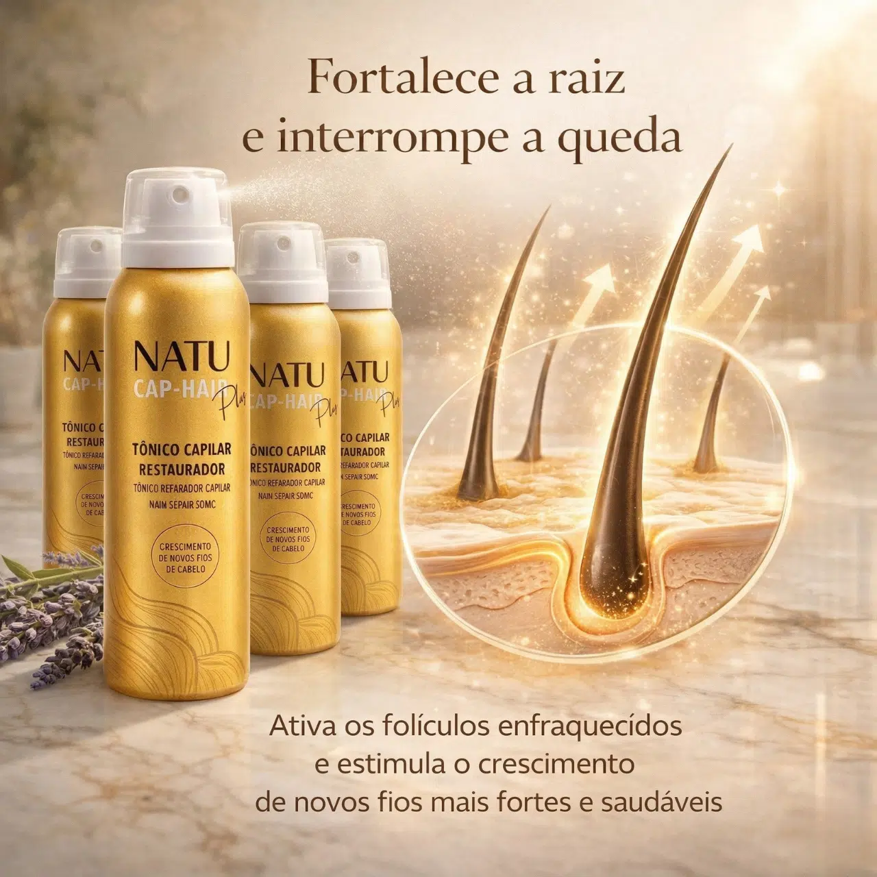 Tônico Capilar Antiqueda Natucap Hair - 4 Frascos