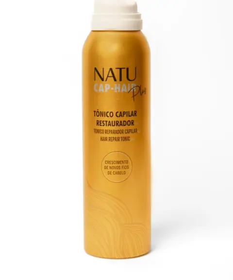 Tônico Capilar Restaurador Natucap Hair Plus, frasco em fundo branco