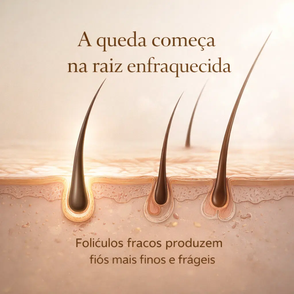 Aplicação no folículo capilar