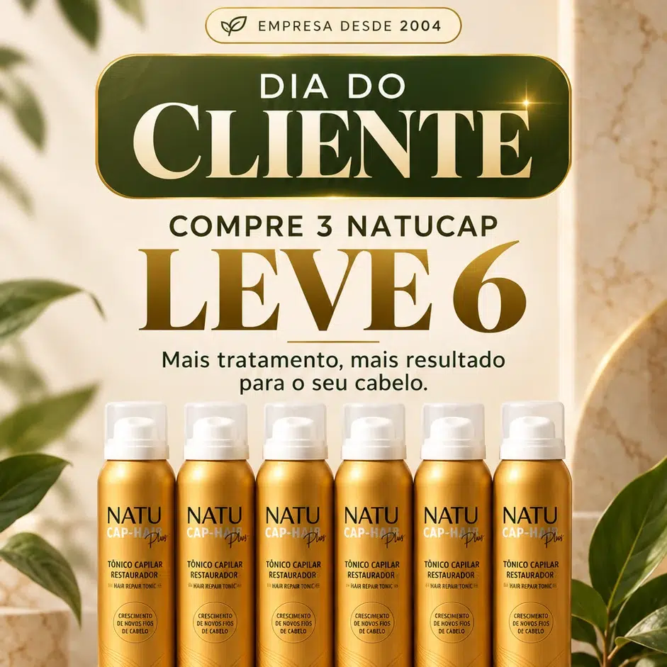 Tônico Antiqueda Natucap Hair, 6 frascos